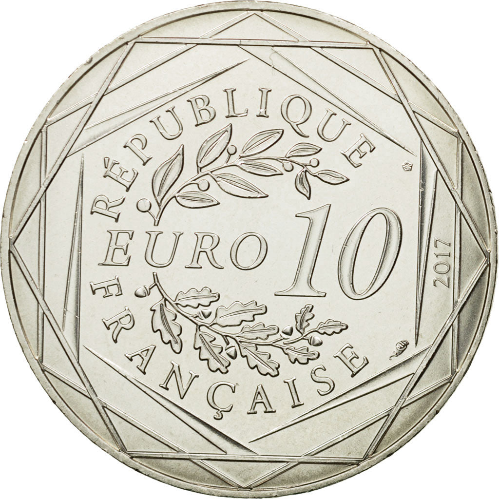 France, 10 Euro, La Normandie inspirante, 2017, SPL+, Argent