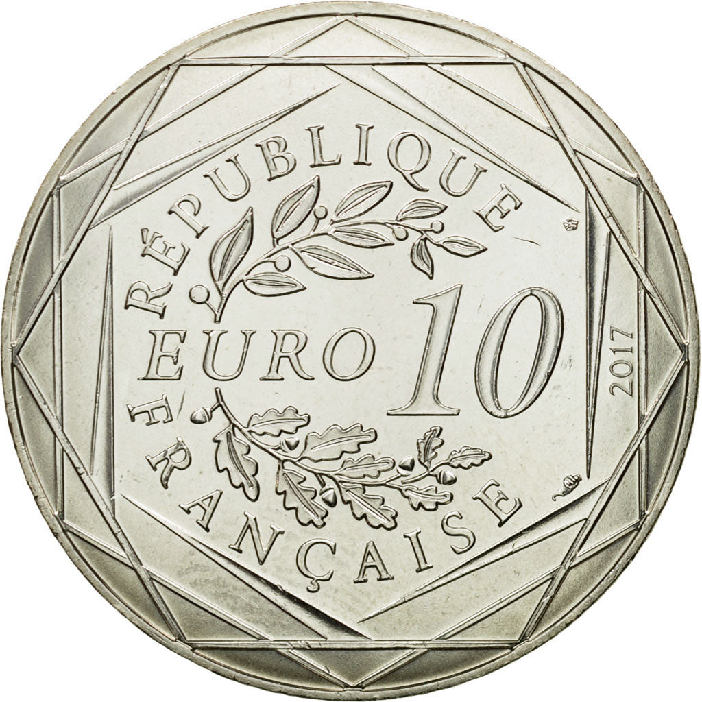 France, 10 Euro, La Bretagne pêchue, 2017, MS(64), Silver