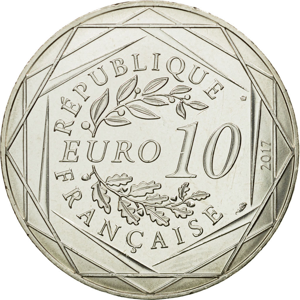 France, 10 Euro, Le Pays Basque, Euskal Herria, 2017, MS(64), Silver