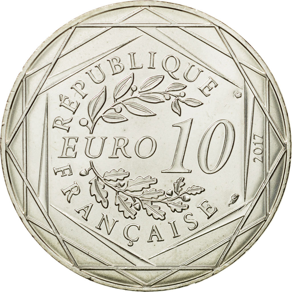 France, 10 Euro, L'Alsace gourmande, 2017, MS(64), Silver