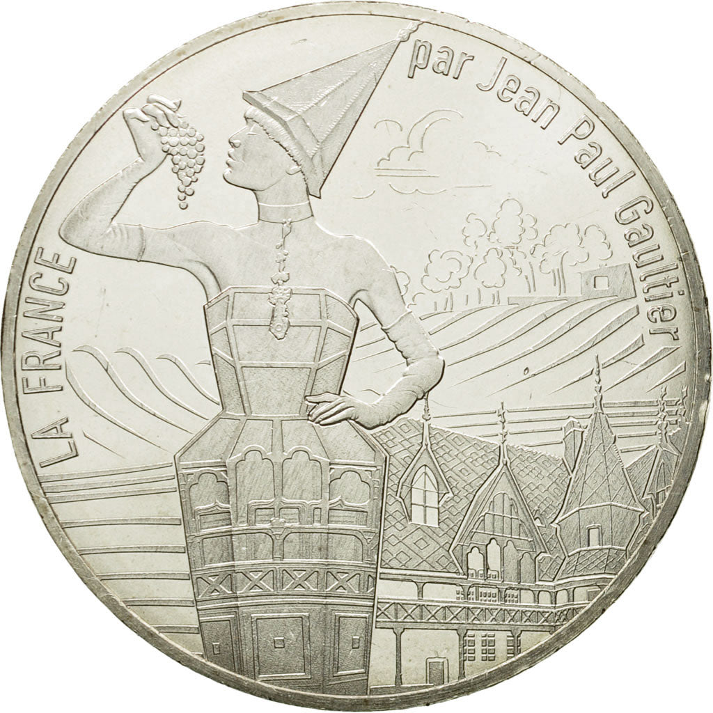 France, 10 Euro, La Bourgogne millésimée, 2017, MS(64), Silver