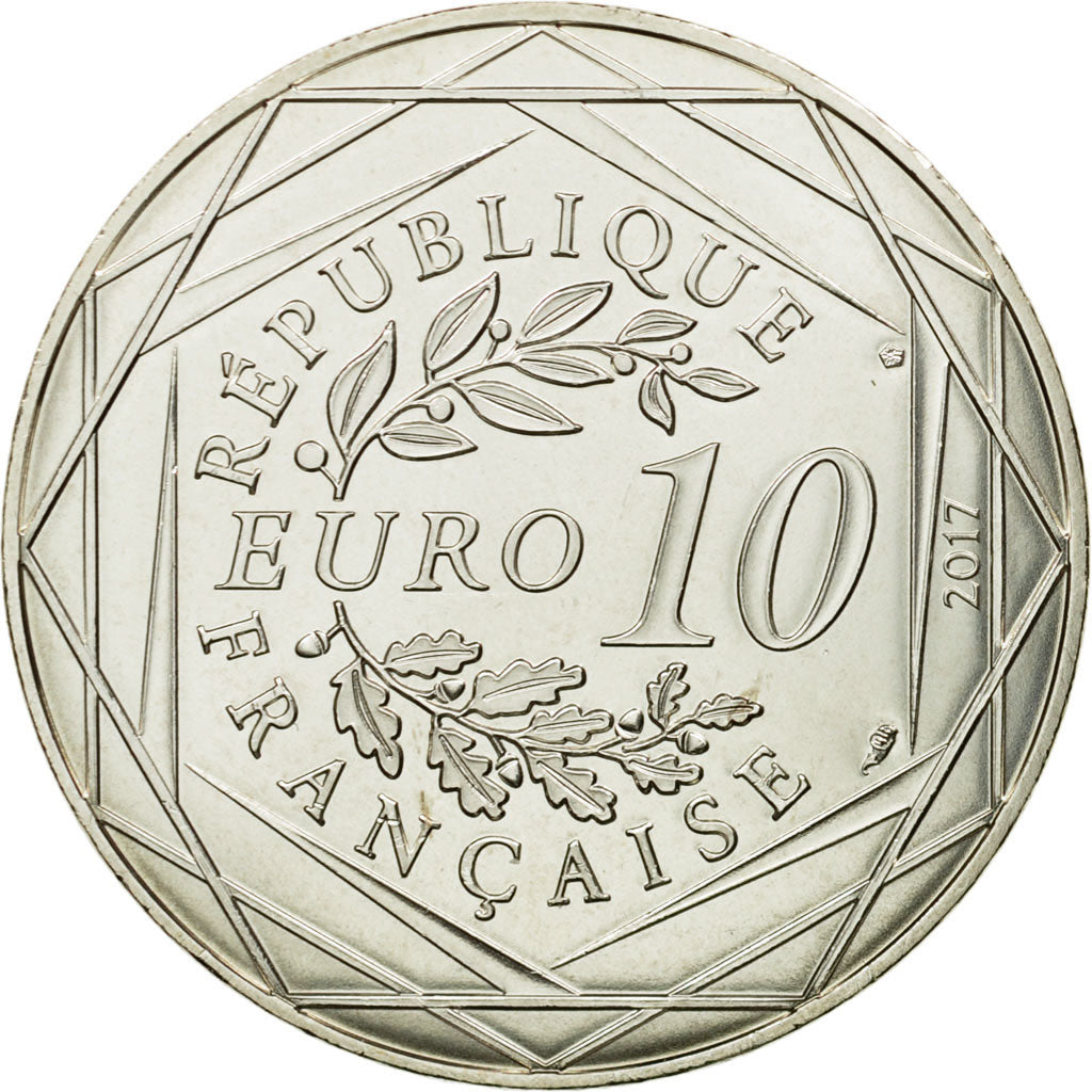 France, 10 Euro, La Bretagne, Breizh, 2017, MS(64), Silver