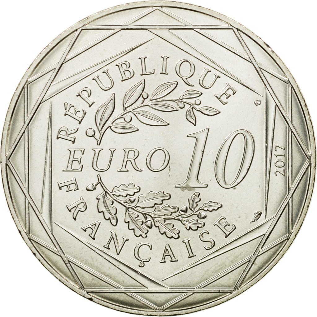 Francia, 10 Euro, L'Outre-Mer étincelant, 2017, SPL+, Argento