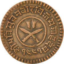 NEPAL, Paisa, 1934, KM #706.1, EF(40-45), Copper, 23, 2.82