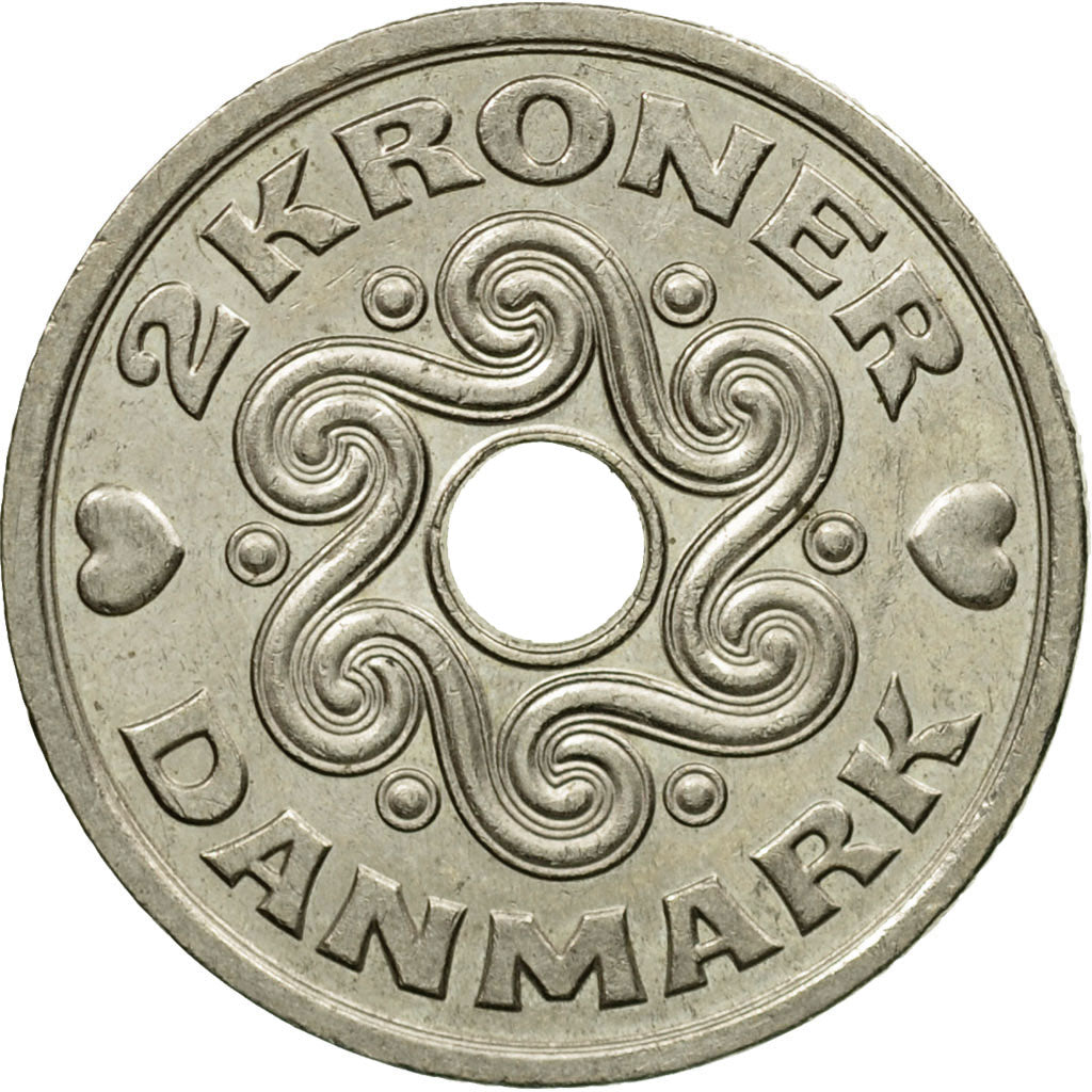 Coin, Denmark, Margrethe II, 2 Kroner, 2000, Copenhagen, AU(50-53)