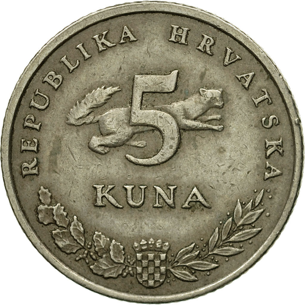 Monnaie, Croatie, 5 Kuna, 2005, TTB, Copper-Nickel-Zinc, KM:11