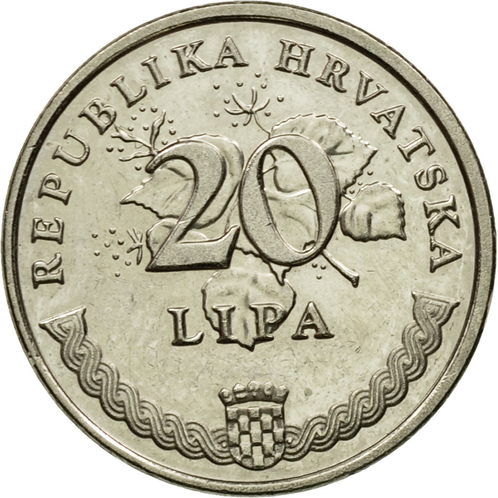 Münze, Kroatien, 20 Lipa, 2007, SS+, Nickel plated steel, KM:7