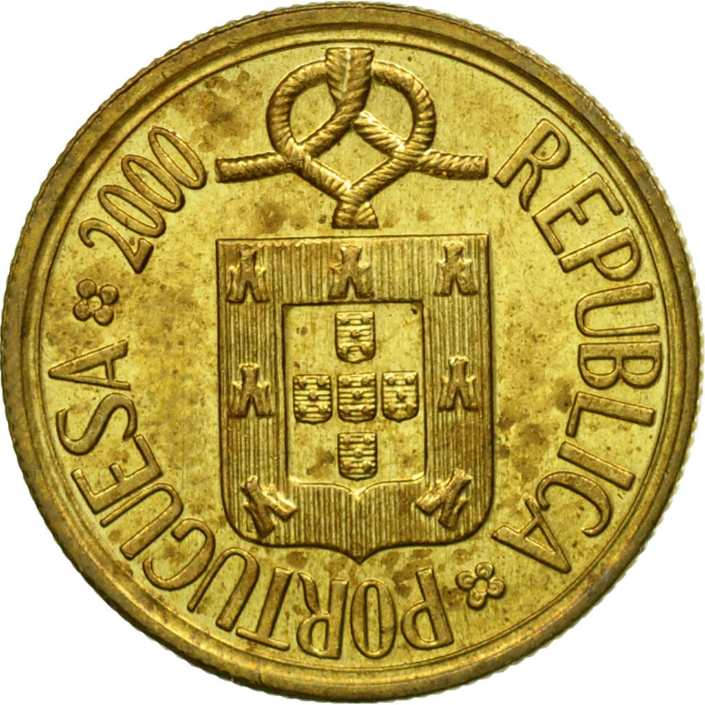 Coin, Portugal, Escudo, 2000, EF(40-45), Nickel-brass, KM:631