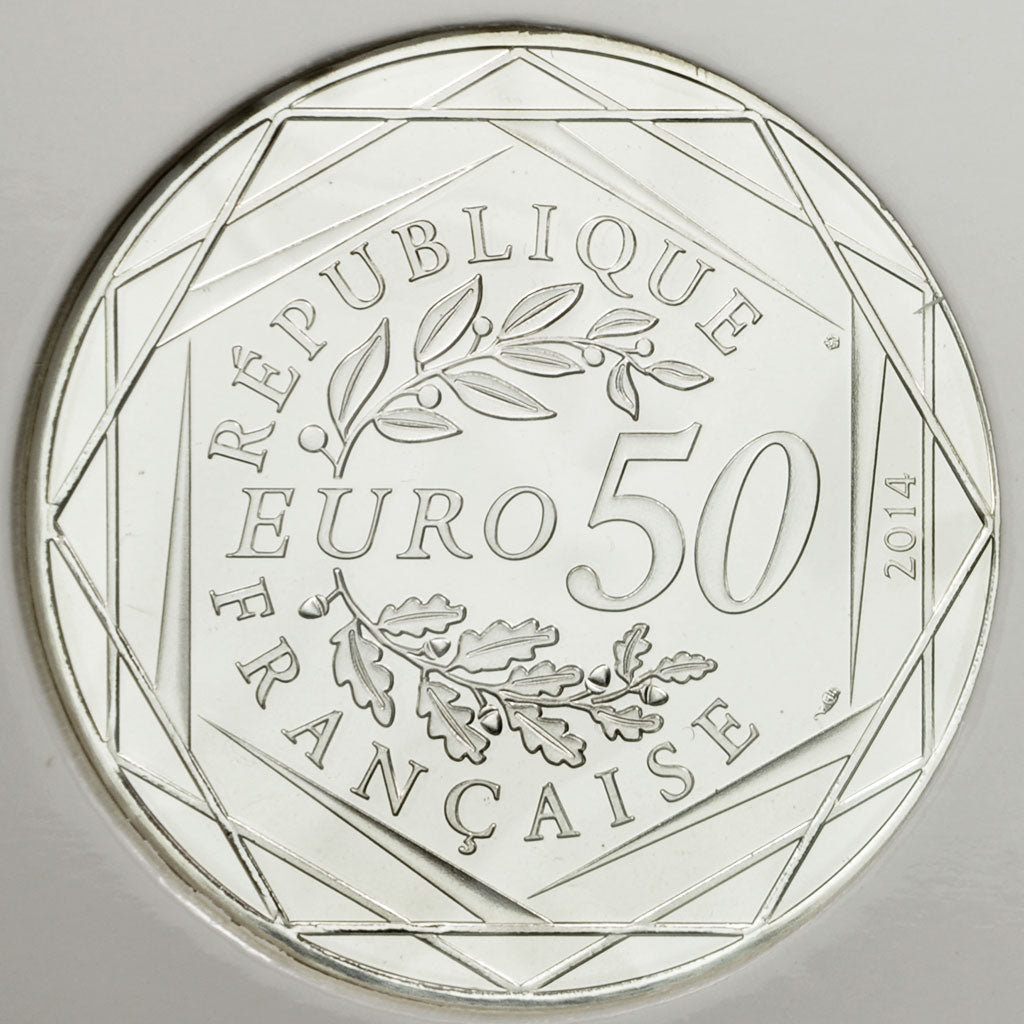 France, 50 Euro, Paix, Sempé, 2014, MS(65-70), Silver