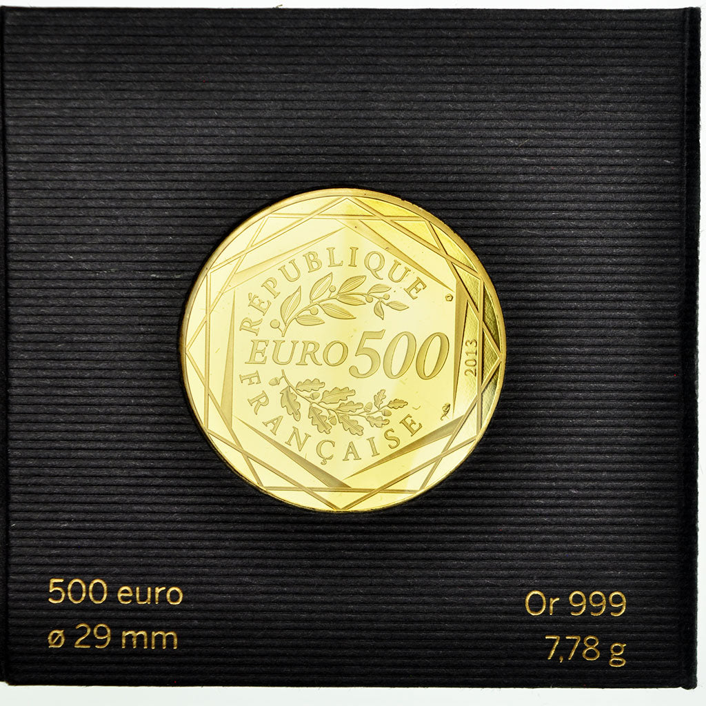 France, 500 Euro, 2013, MS(65-70), Gold