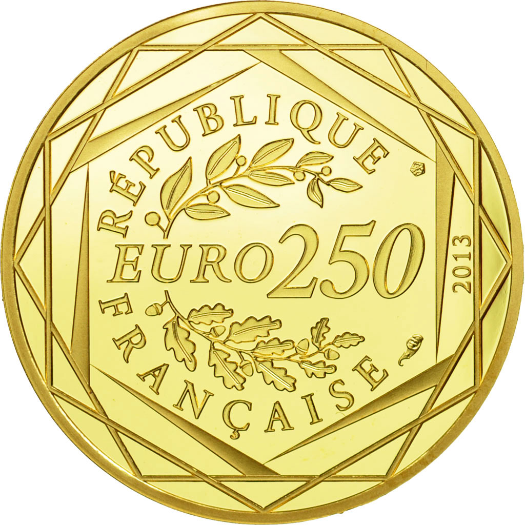 France, 250 Euro, Paix, 2013, MS(65-70), Gold