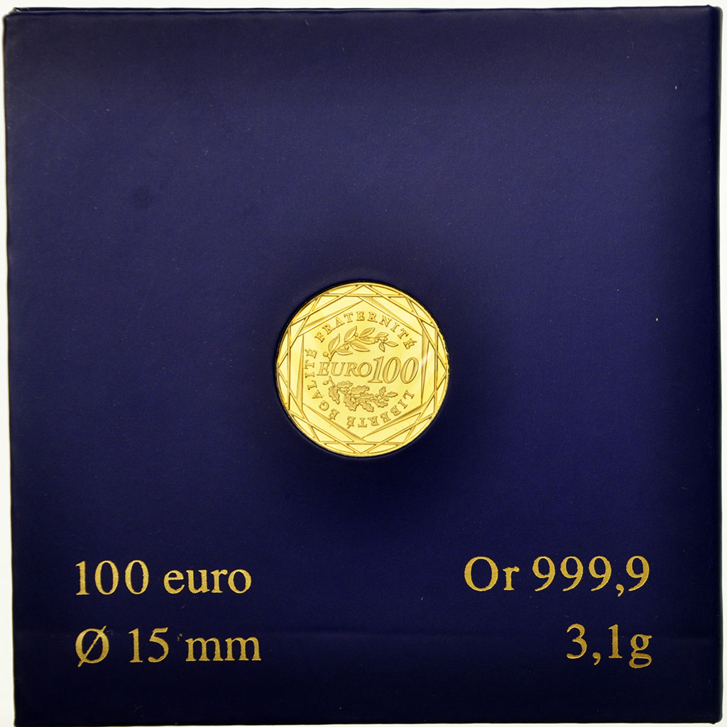 France, 100 Euro, 2009, MS(65-70), Gold, 3.10