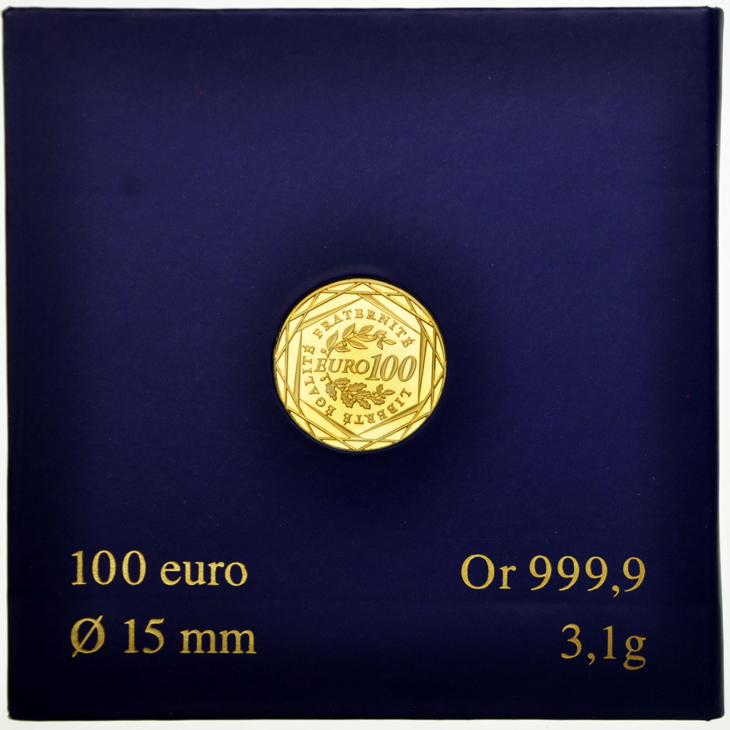 France, 100 Euro, 2009, MS(65-70), Gold, 3.10