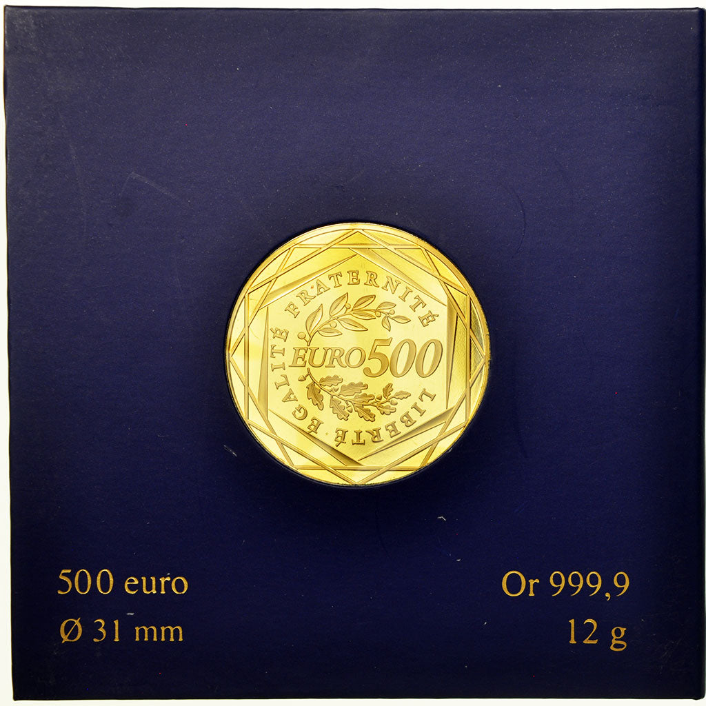 France, 500 Euro, 2010, MS(65-70), Gold, Gadoury:11, KM:1642