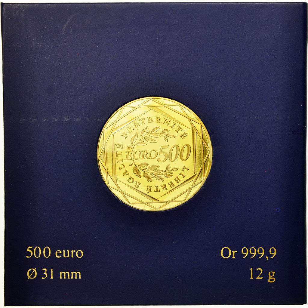 France, 500 Euro, 2010, MS(65-70), Gold, Gadoury:11, KM:1642