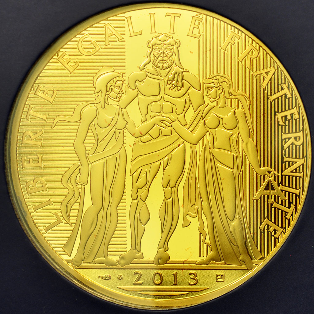 France, 1000 Euro, 2013, MS(65-70), Gold