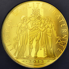 France, 1000 Euro, 2013, MS(65-70), Gold
