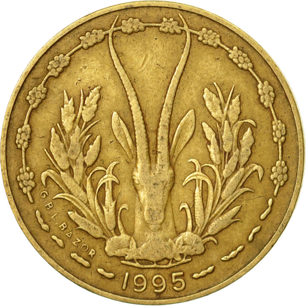 Moneta, Stati dell'Africa occidentale, 5 Francs, 1995, Paris, BB