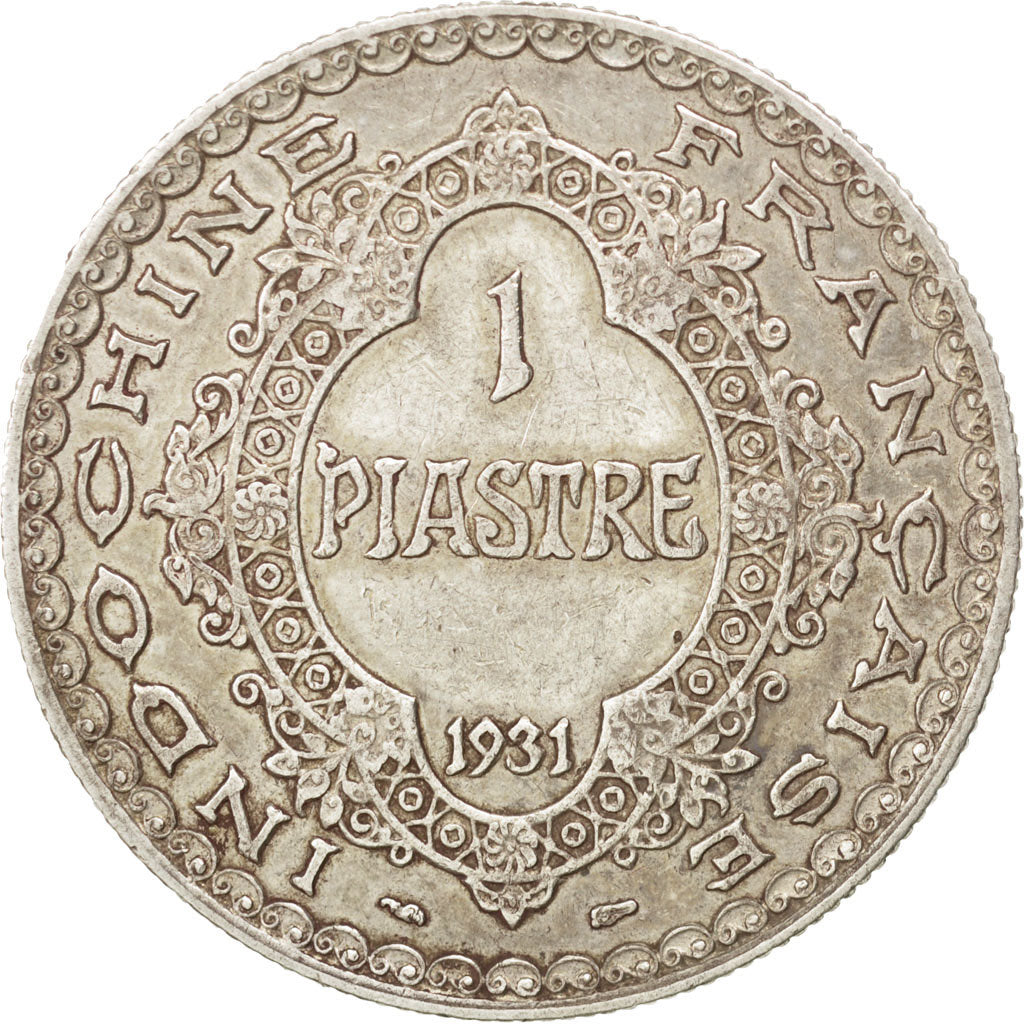 FRENCH INDO-CHINA, Piastre, 1931, Paris, KM #19, EF(40-45), Silver, Lecompte...