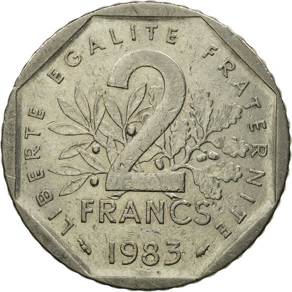 Coin, France, Semeuse, 2 Francs, 1983, Paris, EF(40-45), Nickel, KM:942.1