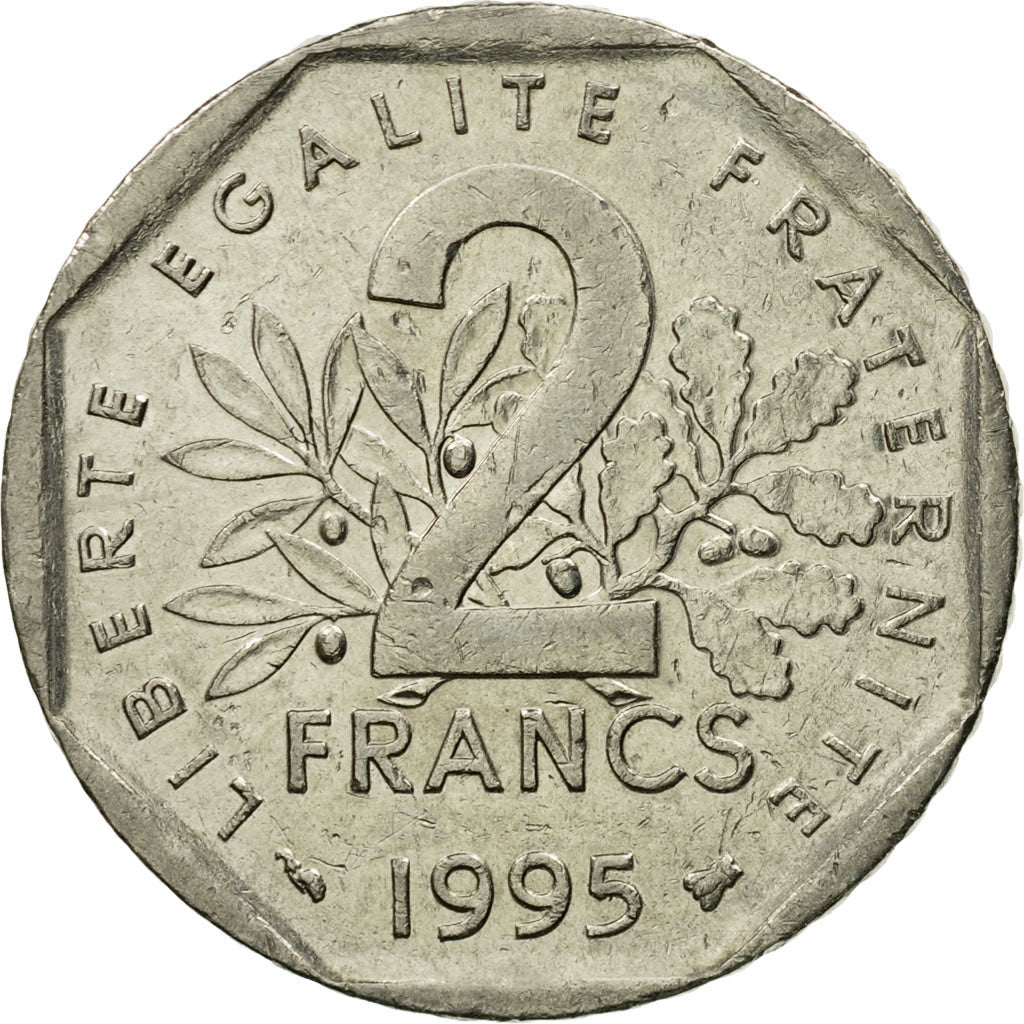 Coin, France, Semeuse, 2 Francs, 1995, Paris, EF(40-45), Nickel, KM:942.1
