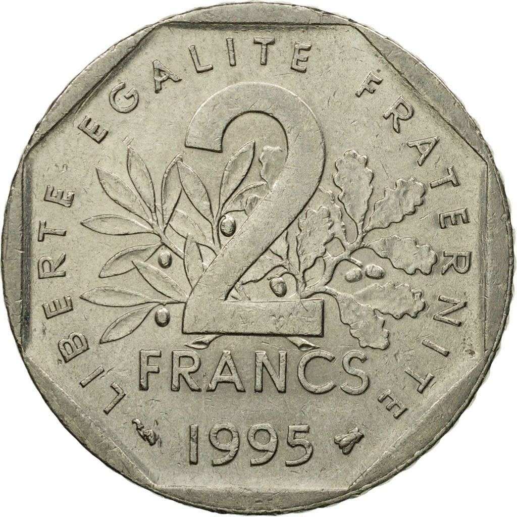 Coin, France, Semeuse, 2 Francs, 1995, Paris, EF(40-45), Nickel, KM:942.1