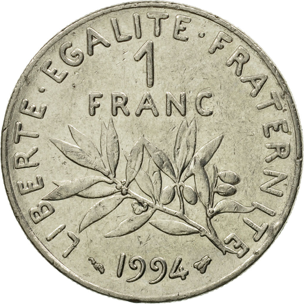 Coin, France, Semeuse, Franc, 1994, Paris, EF(40-45), Nickel, KM:925.1