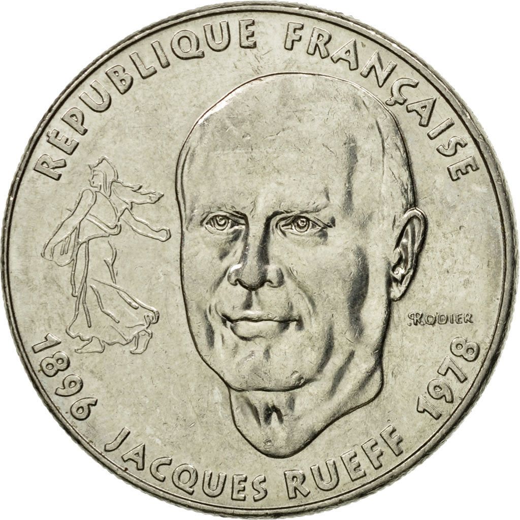Moneda, Francia, Jacques Rueff, Franc, 1996, Paris, EBC, Níquel, KM:1160