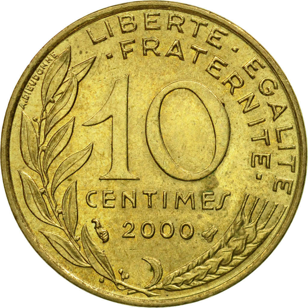 Monnaie, France, Marianne, 10 Centimes, 2000, Paris, SUP, Aluminum-Bronze