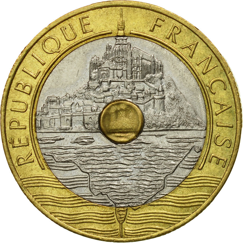 Coin, France, Mont Saint Michel, 20 Francs, 1992, Paris, EF(40-45)