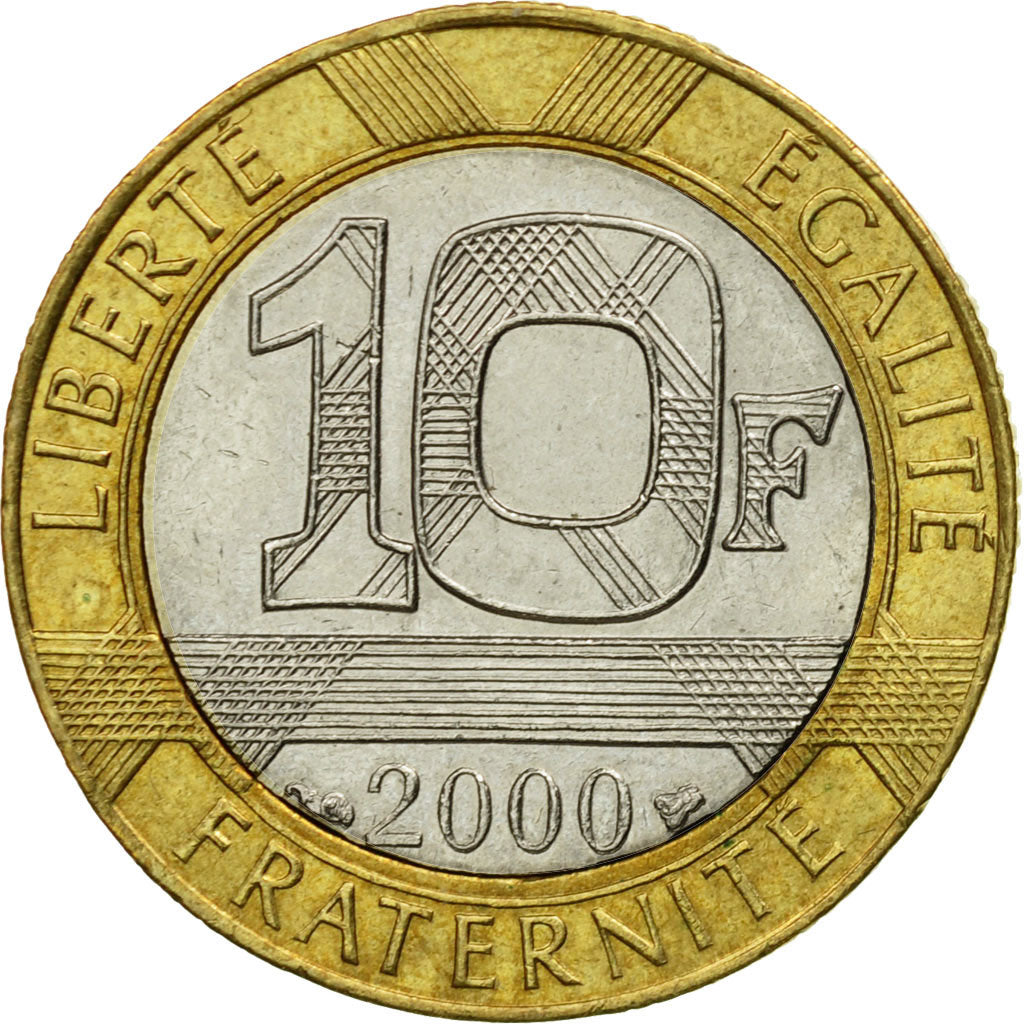 Coin, France, Génie, 10 Francs, 2000, Paris, EF(40-45), Aluminum-Bronze