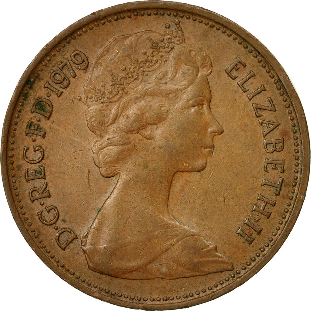 Coin, Great Britain, Elizabeth II, 2 Pence, 1979, British Royal Mint, EF(40-45)