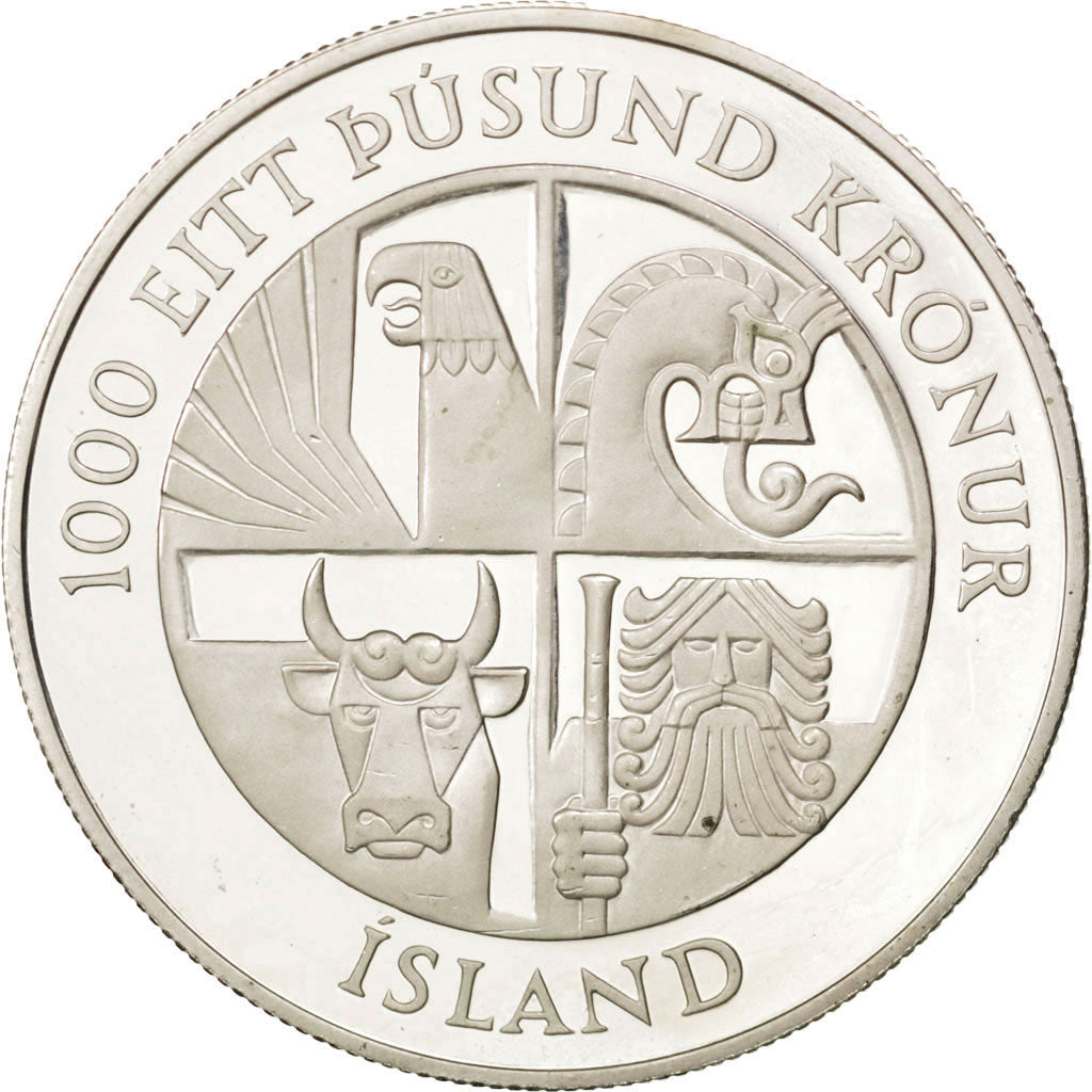 Münze, Iceland, 1000 Kronur, 1974, STGL, Silber, KM:21