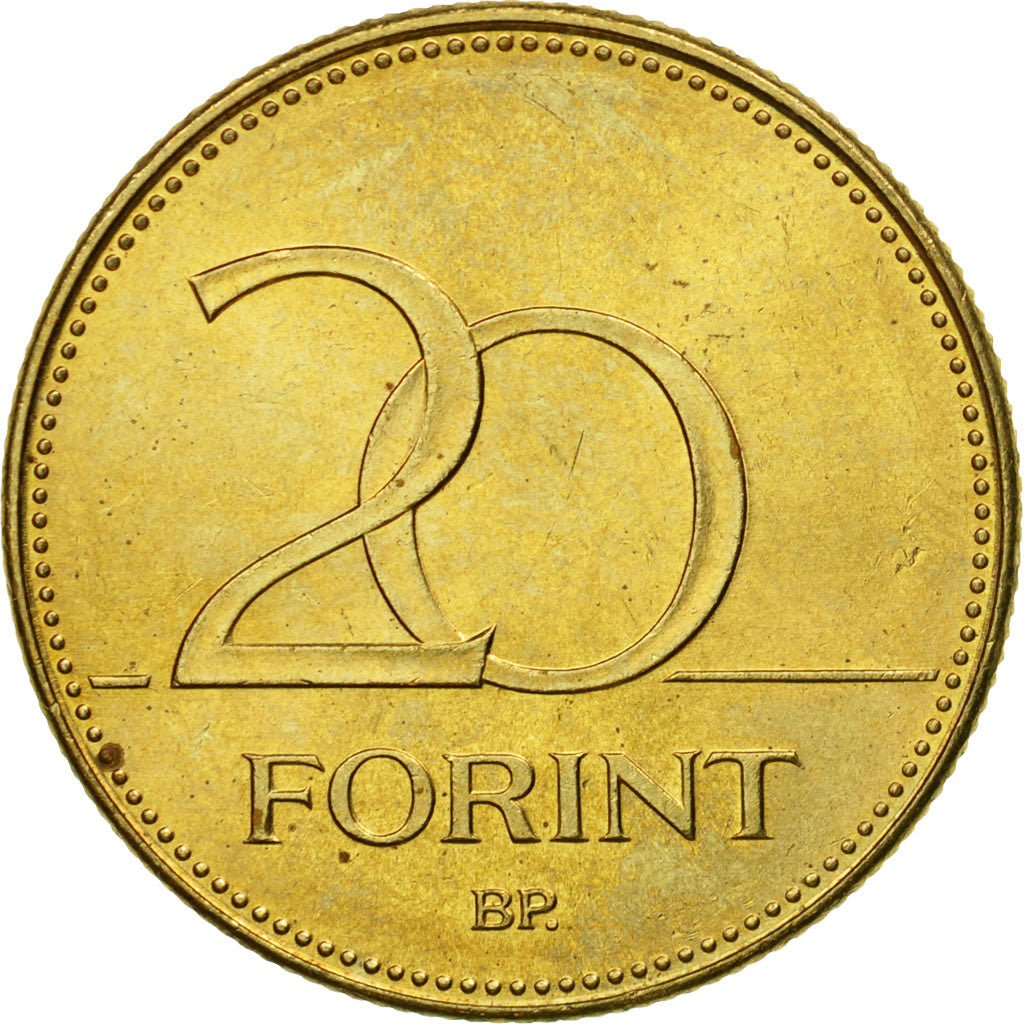 Coin, Hungary, 20 Forint, 1995, Budapest, AU(55-58), Nickel-brass, KM:696