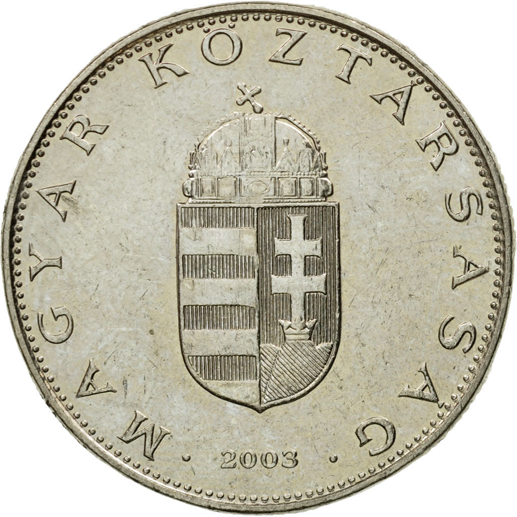 Coin, Hungary, 10 Forint, 2003, AU(55-58), Copper-nickel, KM:695