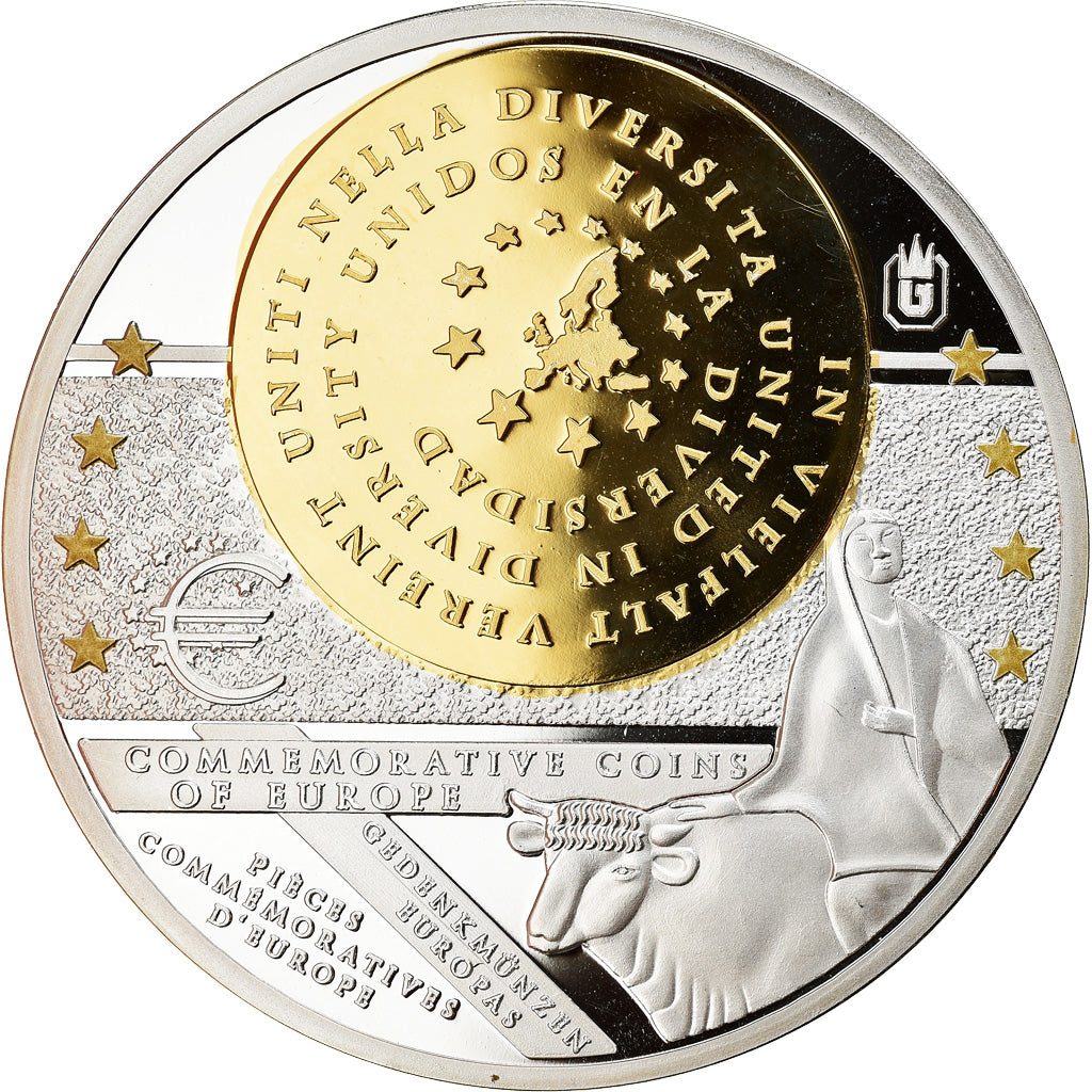 Monaco, Medal, Pièces Commémoratives d'Europe, 2012, MS(65-70), Copper Plated