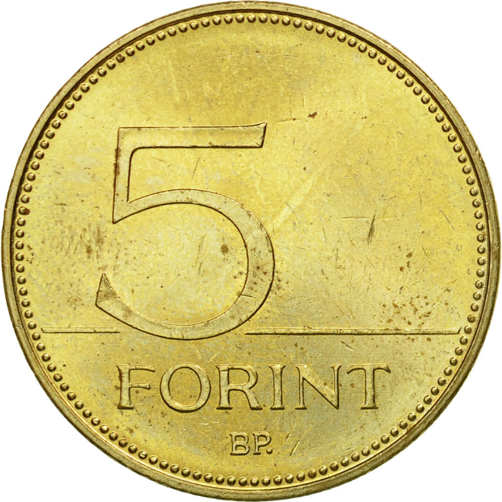 Coin, Hungary, 5 Forint, 2003, Budapest, AU(55-58), Nickel-brass, KM:694