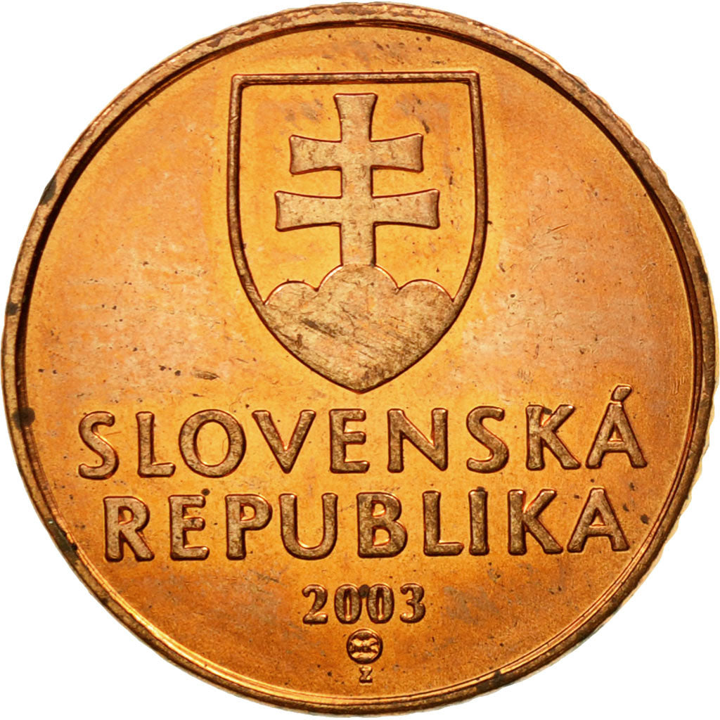 Moneta, Slovacchia, 50 Halierov, 2003, BB, Acciaio placcato rame, KM:35