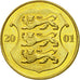 Moneda, Estonia, Kroon, 2001, no mint, MBC, Aluminio - bronce, KM:35