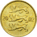 Moneta, Estonia, 10 Senti, 2002, no mint, EF(40-45), Aluminium-Brąz, KM:22