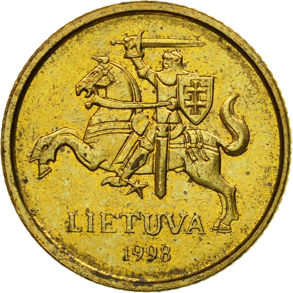 Moneta, Lituania, 10 Centu, 1998, BB, Nichel-ottone, KM:106