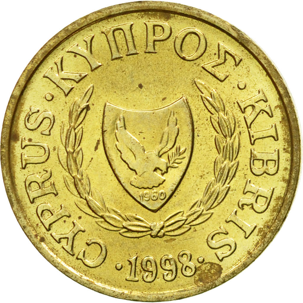 Coin, Cyprus, Cent, 1998, AU(55-58), Nickel-brass, KM:53.3