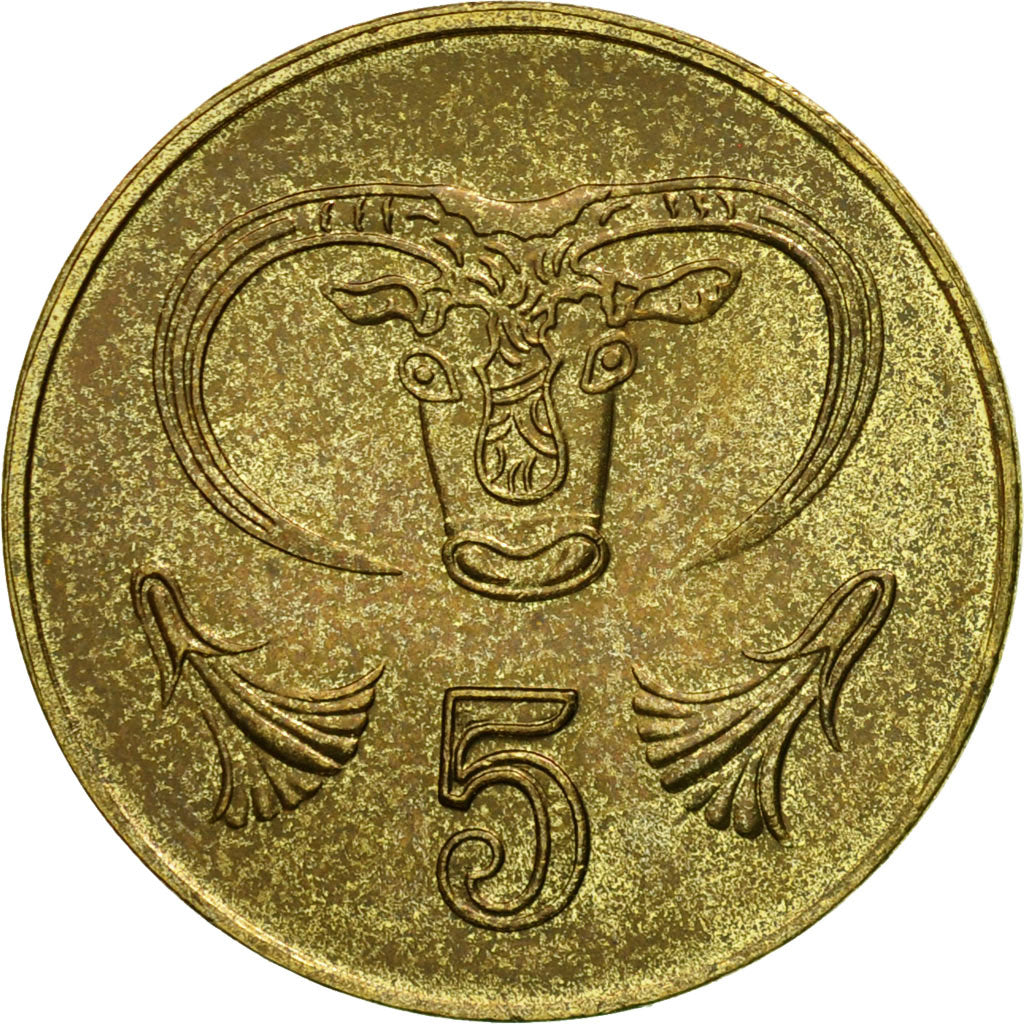 Coin, Cyprus, 5 Cents, 2001, EF(40-45), Nickel-brass, KM:55.3