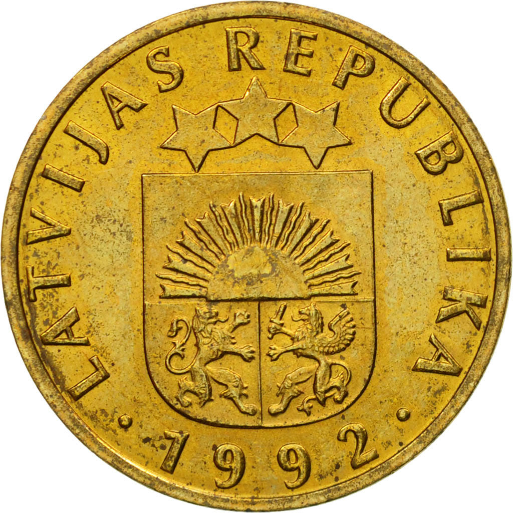 Monnaie, Latvia, 10 Santimu, 1992, TTB, Nickel-brass, KM:17