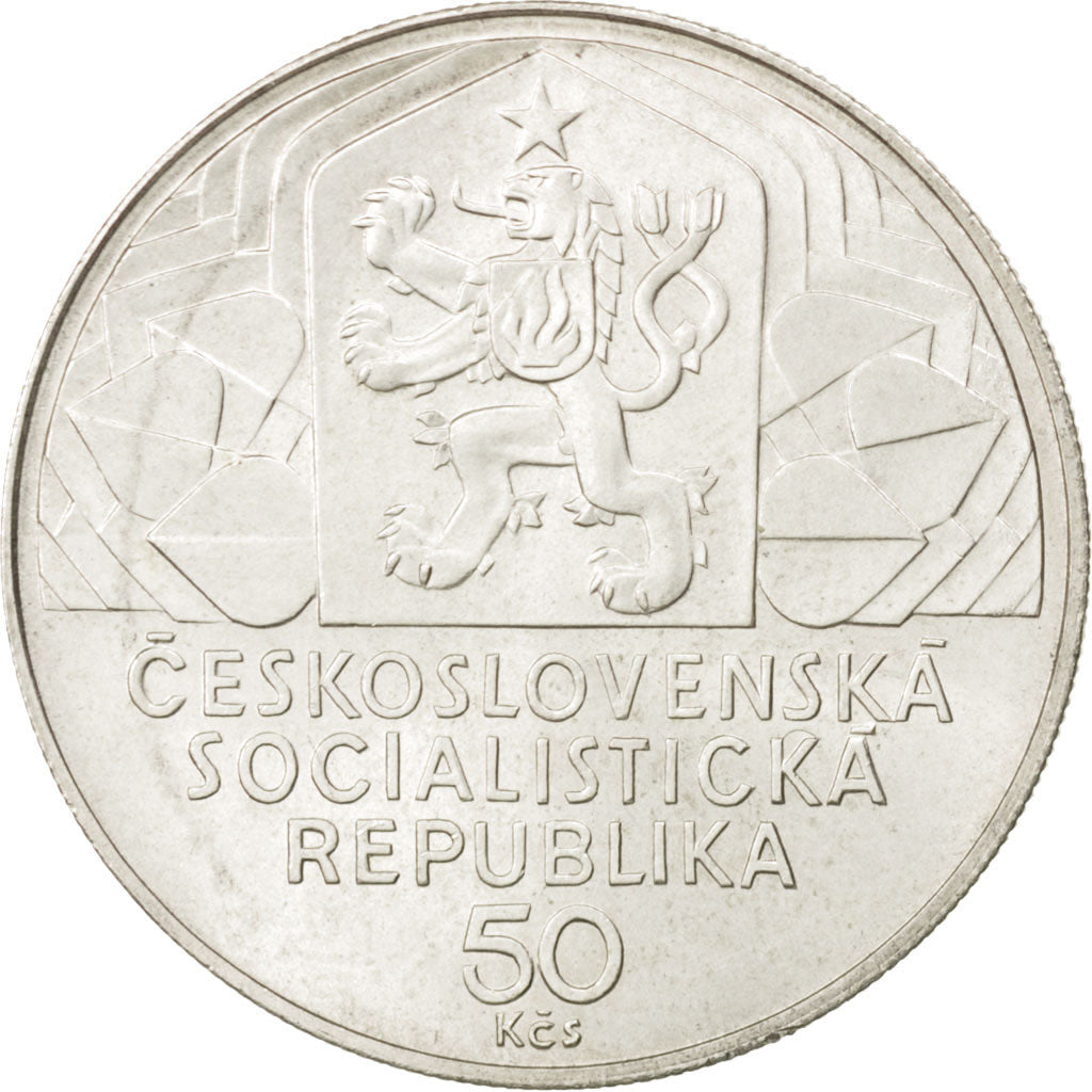 CZECHOSLOVAKIA, 50 Korun, 1979, KM #98, MS(63), Silver, 31, 12.92