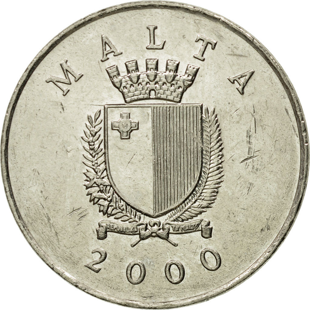 Coin, Malta, Lira, 2000, British Royal Mint, AU(55-58), Nickel, KM:99