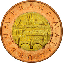 Coin, Czech Republic, 50 Korun, 1993, EF(40-45), Bi-Metallic, KM:1