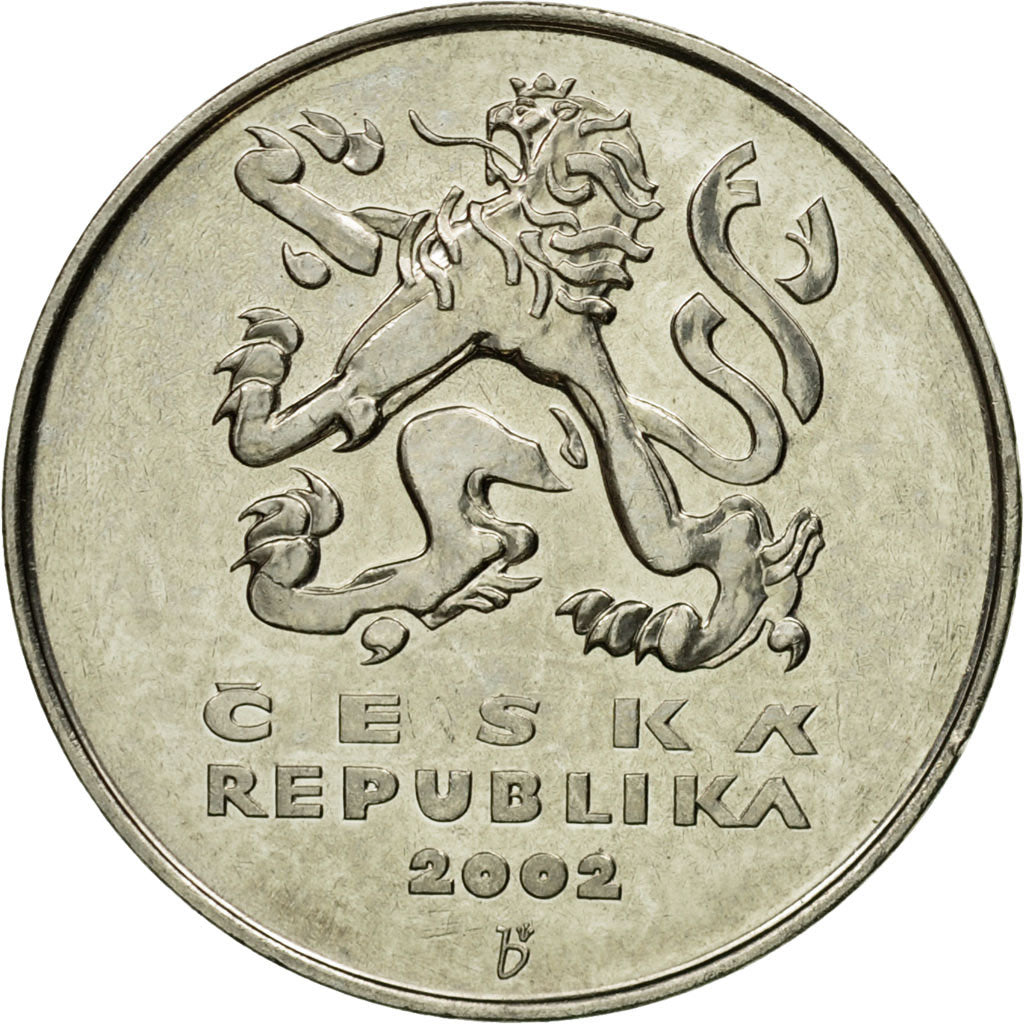 Münze, Tschechische Republik, 5 Korun, 2002, SS, Nickel plated steel, KM:8