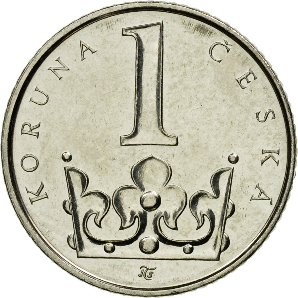 Coin, Czech Republic, Koruna, 2002, EF(40-45), Nickel plated steel, KM:7
