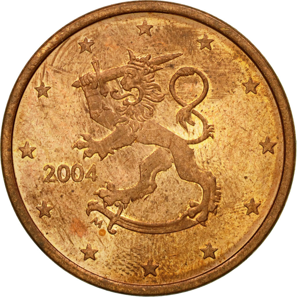 Finland, 5 Euro Cent, 2004, EF(40-45), Copper Plated Steel, KM:100